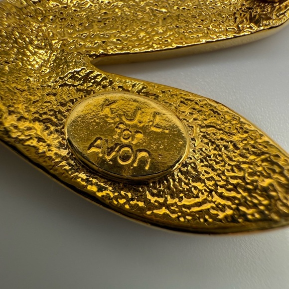 Vintage K.J.L. for Avon Dragonfly Brooch – Gold Tone Enamel Rhinestone Pin - Picture 5 of 5